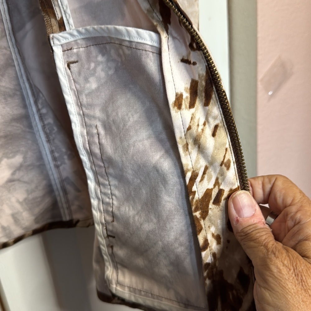 Chico's Additions Brown and Cream Animal Print Jacket Size 3(16) - Picture 5 of 7